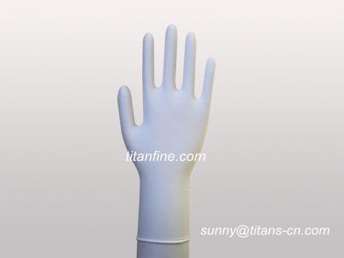 white nitrile exam gloves